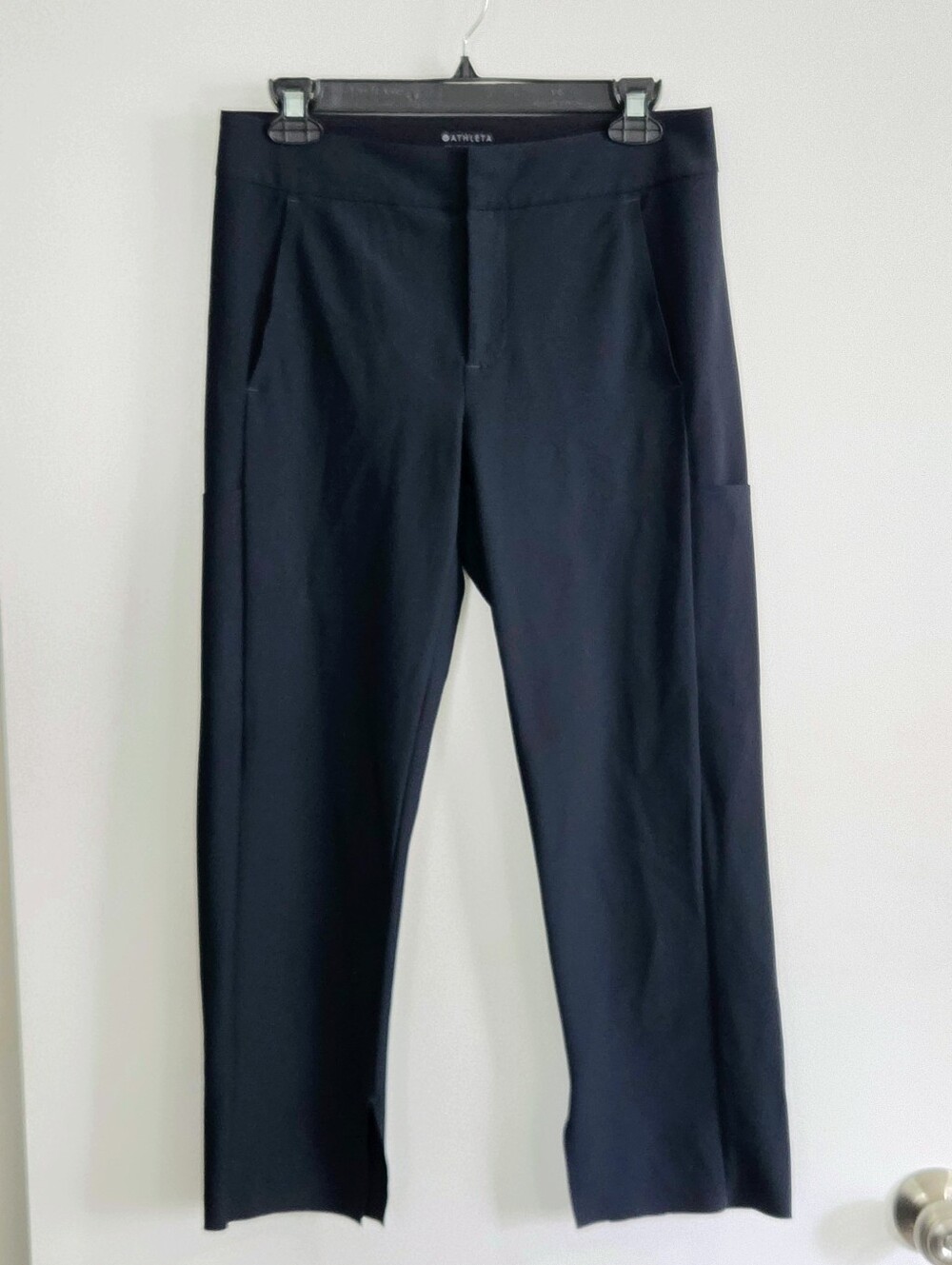 Athleta Stellar Straight Crop Pant Blue 8 Women Travel Work Casual Trousers